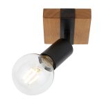 Italux Molini Reflektor/Spot Czarny, drewno 1xE27 40W SPL-2079-1