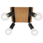 Italux Molini Reflektor/Spot Czarny, drewno 4xE27 40W SPL-2079-4