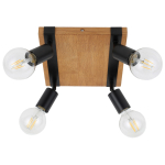 Italux Molini Reflektor/Spot Czarny, drewno 4xE27 40W SPL-2079-4