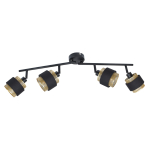 Italux Renez Reflektor/Spot Czarny, złoty, tkanina 4xE14 4W SPL-95820-4