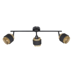 Italux Renez Reflektor/Spot Czarny, złoty, tkanina 3xE14 4W SPL-95820-3