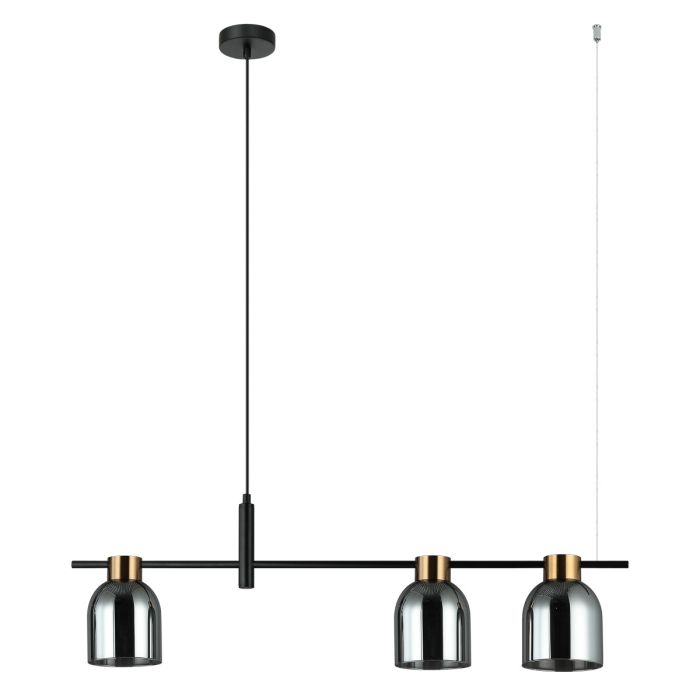Italux Servio Wisząca Czarny 3xE14 40W PND-66892-3-BK-SG