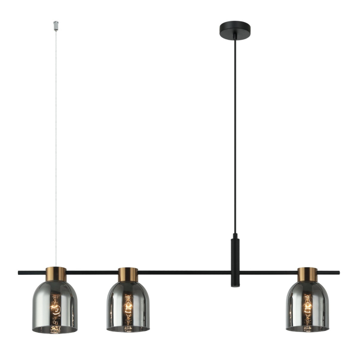 Italux Servio Wisząca Czarny 3xE14 40W PND-66892-3-BK-SG