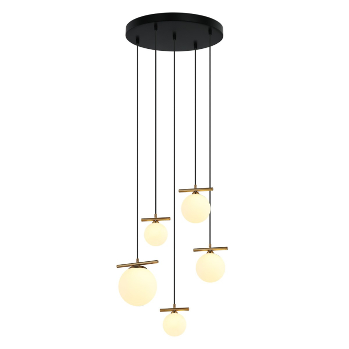 Italux Merseta Wisząca Brąz antyczny 5xE14, G9 E14 40W + G9 25W PND-463325A-BRO+W