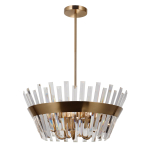 Italux Altoya Wisząca Miodowy mosiężny 5xE14 40W PND-22450-5A-HBR