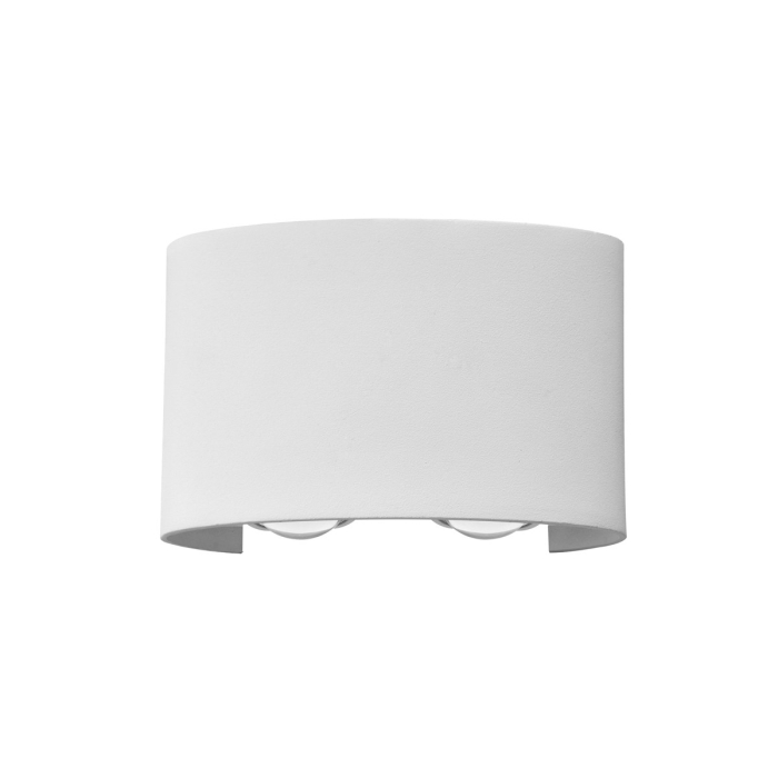 Italux Ortelo Zewnętrzna Ścienna Biały piaskowany IP54 4xLED 4W 3000K OWL-6650-2-WH-3K