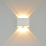 Italux Ortelo Zewnętrzna Ścienna Biały piaskowany IP54 4xLED 4W 3000K OWL-6650-2-WH-3K