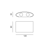 Italux Ortelo Zewnętrzna Ścienna Biały piaskowany IP54 4xLED 4W 3000K OWL-6650-2-WH-3K