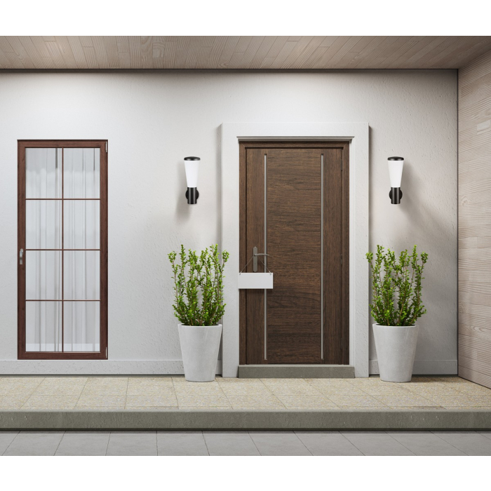 Italux Paralel Zewnętrzna Ścienna Czarny piaskowany IP54 1xE27 20W OWL-2613