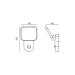 Italux Nammi 3K D-sensor Zewnętrzna Ścienna Czarny piaskowany IP54 1xLED 12W 3000K OWL-6206-S-3K