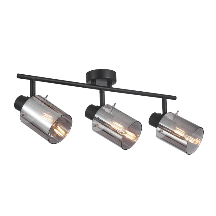 Italux Sardo Reflektor/Spot Czarny, dymiony 3xE14 40W SPL-5581-3-BK-SG