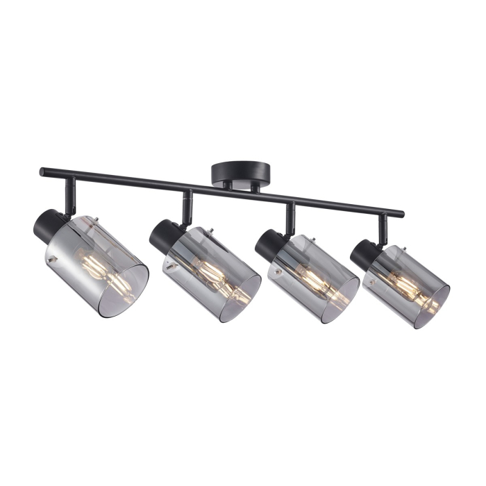Italux Sardo Reflektor/Spot Czarny, dymiony 4xE14 40W SPL-5581-4-BK-SG