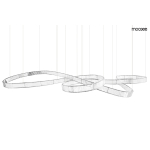 MOOSEE lampa wisząca WAVE 380 chrom (MSE1501100200)