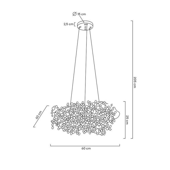 MOOSEE lampa wisząca MONETE 60 chrom (MSE1501100175)