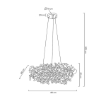 MOOSEE lampa wisząca MONETE 80 chrom (MSE1501100177)