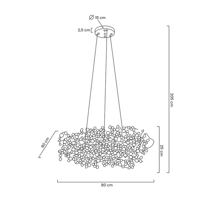MOOSEE lampa wisząca MONETE 80 chrom (MSE1501100177)