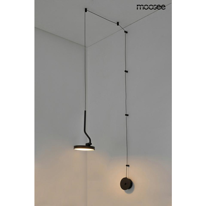 MOOSEE lampa ścienna FLAT czarna (MSE010100384)
