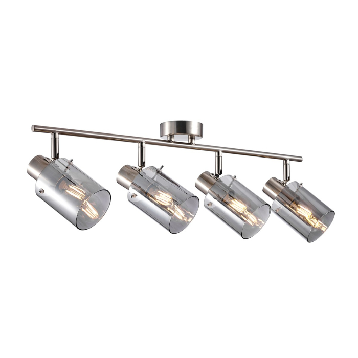 Italux Sardo Reflektor/Spot Srebrny, dymiony 4xE14 40W SPL-5581-4-SC-SG