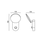 Italux Monti 4K D-sensor Zewnętrzna Ścienna Czarny piaskowany IP54 1xLED 7W 4000K OWL-6214-S-4K