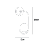 Italux Lupus Kinkiet Czarny 1xG9 40W WL-3965-1-BL