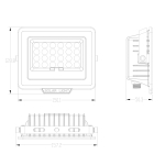 Italux Norla Solarna Czarny IP65 1xLED 50W 4000K SLR-42563-50W