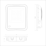 Italux Bares Solarna Szary IP65 1xLED 50W 4000K SLR-73142-50W