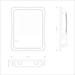 Italux Bares Solarna Szary IP65 1xLED 100W 4000K SLR-73142-100W