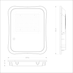 Italux Bares Solarna Szary IP65 1xLED 200W 4000K SLR-73142-200W