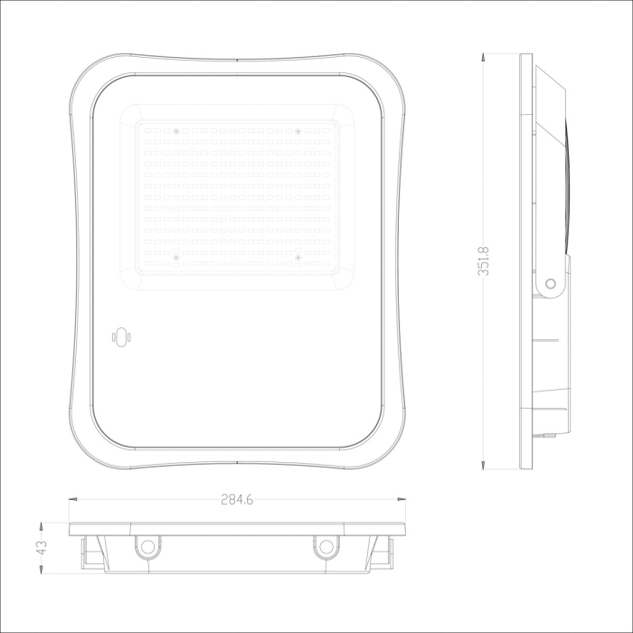 Italux Bares Solarna Szary IP65 1xLED 200W 4000K SLR-73142-200W