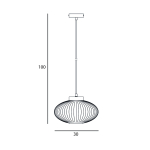 Italux Groste Wisząca Czarny 1xE27 40W PND-52376-1-BK