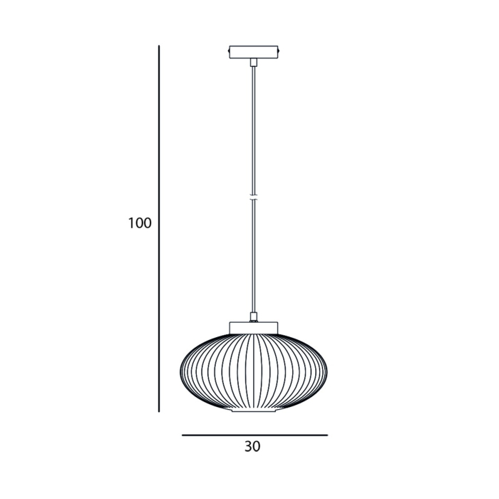 Italux Groste Wisząca Czarny 1xE27 40W PND-52376-1-BK