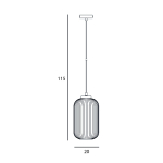 Italux Lindo Wisząca Czarny 1xE27 40W PND-52636-1-BK