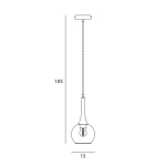 Italux Favera Wisząca Brąz antyczny 1xE27 40W PND-42361-1-BRO-AMB