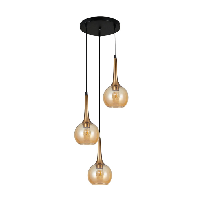 Italux Favera Wisząca Brąz antyczny 3xE27 40W PND-42361-3A-BRO-AMB