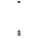 Italux Menfi Wisząca matt black+honey brass 1xE27 40W PND-44236-1-BK-GD