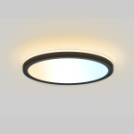 Italux Corte Plafon Czarny 1xLED 36W Przód: 2800K+4000K+6000K, bok zawsze 2800K PLF-63452-400R-36W-BL