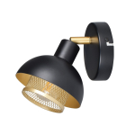 Italux Savio Reflektor/Spot Czarny mat, złoty 1xE14 40W SPL-27357-1-BK-GD