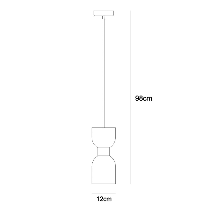 Italux Monza Wisząca Mosiężny 1xE27 40W PND-57602-1-BRO