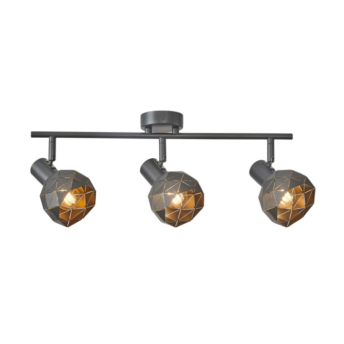 Italux Harley Reflektor/Spot Szary, złoty 3xE14 40W SPL-3480-3-GR-GD