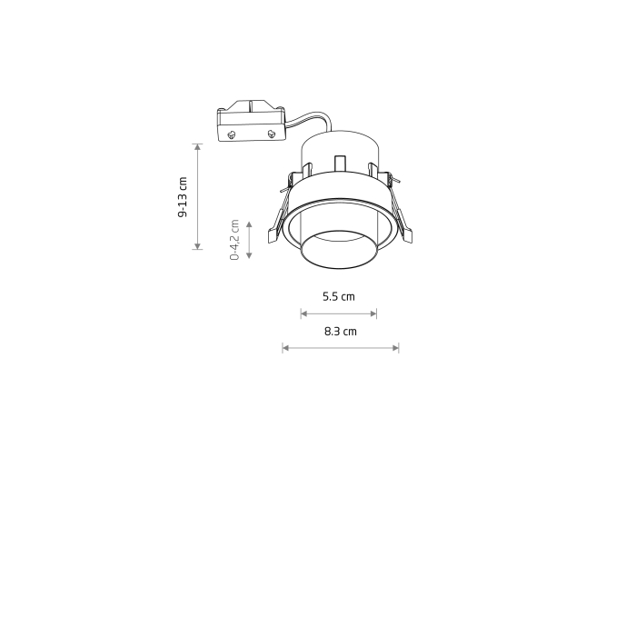 Nowodvorski MONO SLIDE  Spot Podtynkowa Max moc 10W only LED GU10 Satynowy złoty 10798