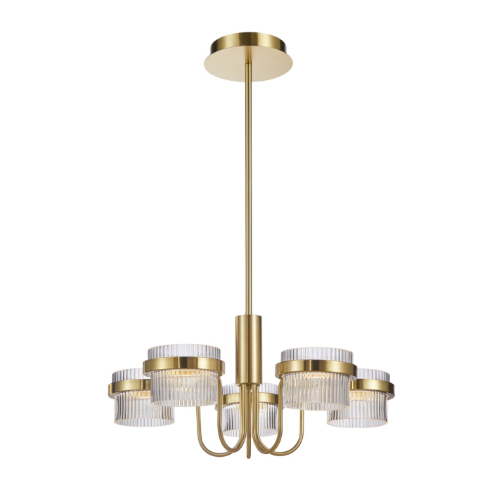 ITALUX Tiara Wisząca Piaskowany złoty z połyskiem 5xLED 40W PND-77362-5-40W-GD