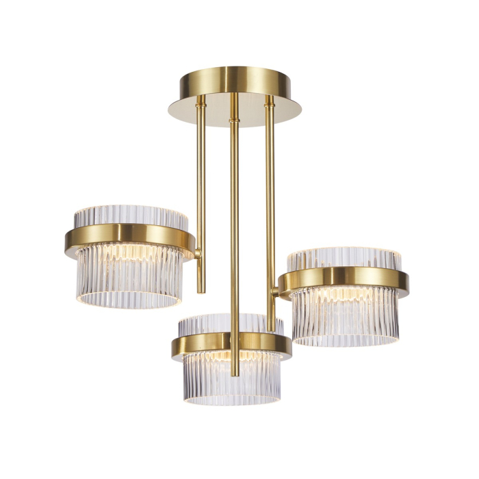ITALUX Tiara Plafon Piaskowany złoty z połyskiem 3xLED 24W PND-77362-3-24W-GD