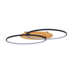 ITALUX Poraso Plafon Czarny piaskowany 2xLED 24W Ciepła biel PLF-93439-24W-WO
