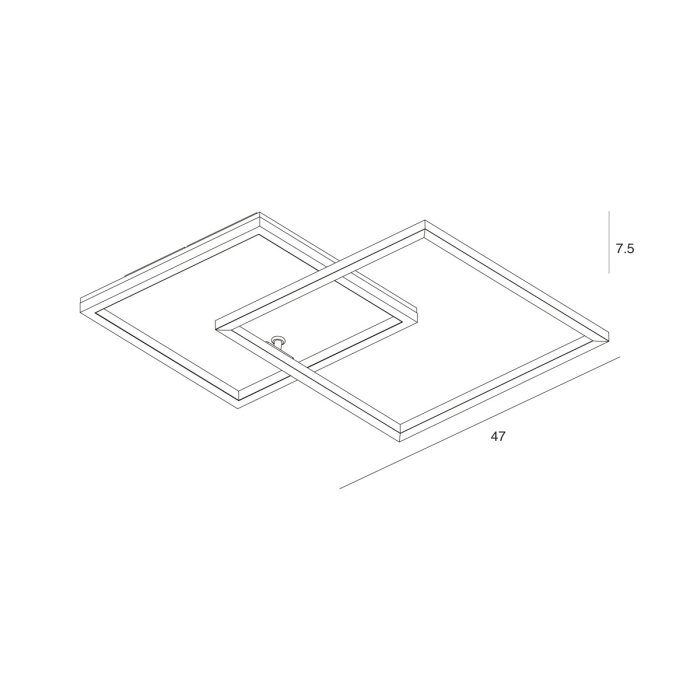 ITALUX Noris Plafon Czarny piaskowany 1xLED 28W Ciepła biel PLF-82738-28W-WO