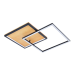 ITALUX Noris Plafon Czarny piaskowany 1xLED 28W Ciepła biel PLF-82738-28W-WO