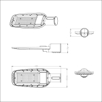 ITALUX Nona Uliczna Czarny IP65 1xLED 50W Neutralna biel FD-83526-50W
