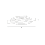 ITALUX Natano Plafon Czarny piaskowany 1xLED 16W Ciepła biel PLF-55362-15W-WO