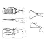 ITALUX Marlo Uliczna Czarny IP65 1xLED 50W Neutralna biel FD-73452-50W