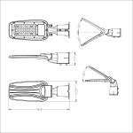ITALUX Marlo Uliczna Czarny IP65 1xLED 30W Neutralna biel FD-73452-30W