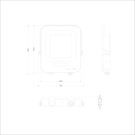 ITALUX Korta Naświetlacz Szary IP65 1xLED 30W Neutralna biel FD-27253-30W